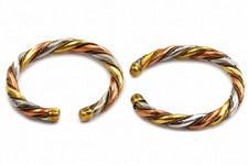 2x Panchdhatu Kada Metal Bracelet Antique Hindu Bangle Positive Energy Gift picture