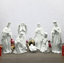 FreeToFly Nativity Set, Holy Family 7PC Christmas Decorations Indoor Porcelain picture