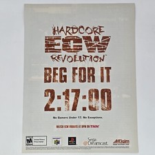 ECW Hardcore Revolution N64 PS1 Dreamcast Beg Print Ad/Poster Official Promo Art picture