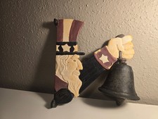 Vintage Uncle Sam Cast Iron Diner Bell picture
