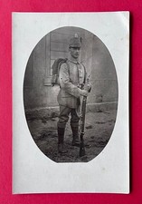 military photo postcard 1st WWII Field Grey Soldier Hunter Gunner (175015 picture