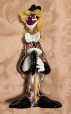VTG Murano Glass Clown  Multi Color Venetian Art Glass 10