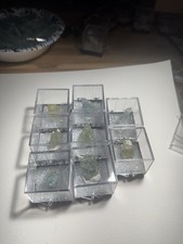 8 Piece Etched Aquamarine & Heliodor Beryl Mineral Specimen Lot From Brazil picture