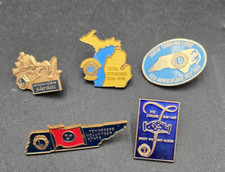 Vtg Lions Club Lot Of 5 Tennesse North Carolina Michigan pins #5 picture