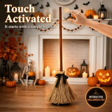 Sound Activated Witch Broom Electric Plastic Haunted Dancing Broom Same Day 🚛✅ picture