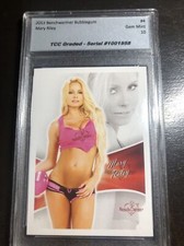 2013 Benchwarmer Bubblegum Mary Riley #4 TCC Graded Gem Mint 10 picture
