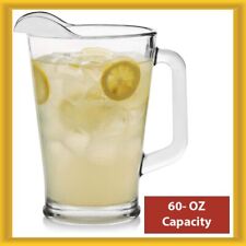 Libbey Round Clear Glass Pitcher Capacity of 60 Fluid Ounce Dishwasher Safe picture