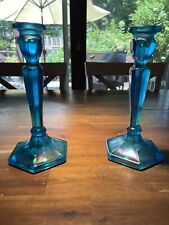 FENTON Art Glass Iridescent Stretch Celeste Blue 