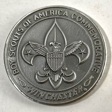 Winchester Boy Scouts Of America Commemorative Rifle Butt Stock Medallion BSA picture