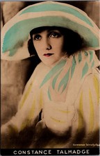 Constance Talmadge Silent Film Star Hand-Colored RPPC Postcard c. 1920s picture