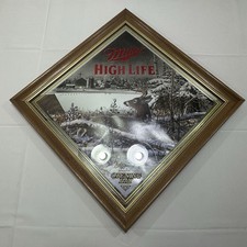 Miller High Life Opening Day Deer Beer Mirror Scott Zoellick Diamond Series 1993 picture