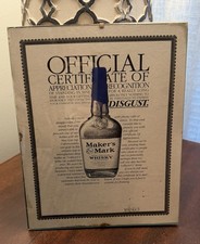*Rare* Maker’s Mark Official Certificate Of Appreciation -  Blue Wax Bottle picture