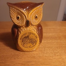 Vintage Coin Bank  Milwaukee County Zoo Ceramic Owl picture