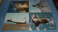 Set of Four 1987 Rockwell International NASA Space Shuttle Photo Fact Sheets picture