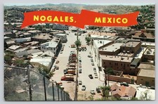 Nogales Arizona and Nogales Sonora Mexico International Boundary Postcard picture
