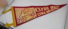 Clyde Beatty Cole Bros. Circus Souvenir  Vintage  WALL PENNANT Excellent picture