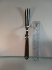  Antique Civil War Era Three Tine Table Forks Handle with Pewter Inlay Well Made picture