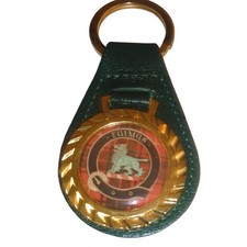Clan Bruce Scottish Crest Keychain Green Leather Fuimus Motto Scotland Heritage picture