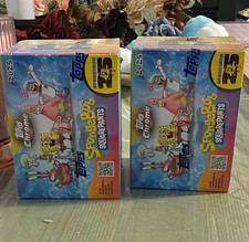 Topps 2025 Topps Chrome SpongeBob SquarePants (1) Box Lot Refractor, 28 Cards picture