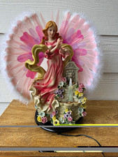 Vintage Chambord Collection Fiber Optic Lighted Angel with Lion Fountain picture