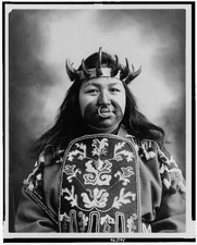 Photo:Kaw-Claa Tlingit Woman Potlatch Costume Portrait c1906 picture