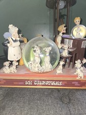 Disney Store 101 Dalmatians Snowglobe Music Box Figurine Display Base picture
