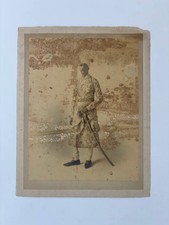 Antique Indian Royal Military Officer Portrait Photograph Sword Turban Art picture