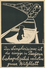 Simplicissimus Vintage German Poster - 🚂 16x24” - Premium 💎 Art Print 200GSM picture