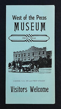 1975-1975 West Of The Pecos Museum Texas History Vintage Travel Brochure Guide picture