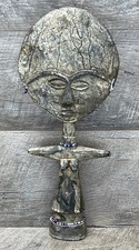 Vintage Hand Carved Wooden Akuaba Ashanti Fertility Doll From Ghana picture