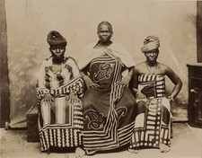 c. 1870's Three Swahili Women, Zanzibar Albumen Photograph picture