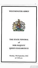 Queen’s Funeral order of Service. Once in a lifetime commemorative purchase. picture