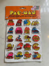 Vintage 1980s Pac Man Puffy Stickers DIAMOND TOYMAKERS #2 picture