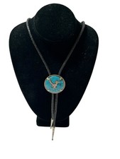 Vintage Hopi Bird Bolo NICKEL SILVER, SIGNED REIL Freedom Strength Sacred Life picture