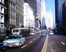 1961 CHICAGO Michigan Avenue PHOTO  (199-o) picture
