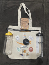 New 16 pc Amazon Swag Lot #261 Bag, Bottles, Peccy Pins & More BONUS Lanyard picture