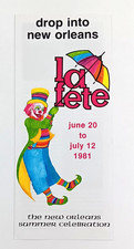 1981 New Orleans La Fete Summer Celebration Events Schedule Louisiana Brochure picture