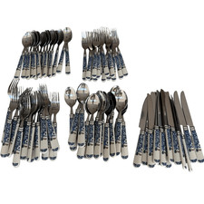 Tienshan vintage Cabin in the snow Flatware Set Of 76 pieces picture