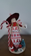 Handmade OOAK Kitchen Witch Doll Whimsical Christmas Holidays Decoration 7in picture