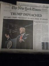 The New York Times Thursday December 19 2019 TRUMP IMPEACHED picture
