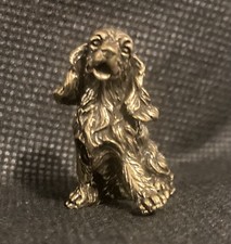 Cute Cocker Spaniel Dog Brass 1 1/4