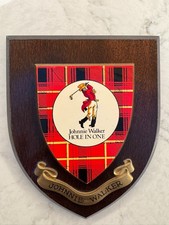 Johnnie Walker Hole in One Golf Shield Wall Plaque Red Tartan Great Britain picture