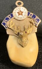 Antique Elks Club B.P.O.E. Tooth Fob / Pendant - Beautiful Old Collectible picture