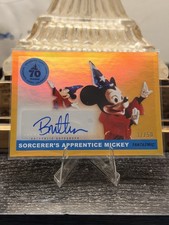 2025 Topps Disneyland 70th 1955 Icons Bret Iwan APPRENTICE MICKEY Gold Auto /50 picture