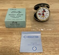 RARE Vintage Bradley Mickey Mouse Travel Alarm Clock Walt Disney Productions NEW picture