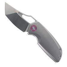 TwoSun Folding Knife Gray Titanium Handle 14C28N Plain Edge TS498-Gray picture