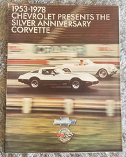 1953-1978 Chevrolet Silver Anniversary Corvette Car Dealer Brochure Fold Out picture