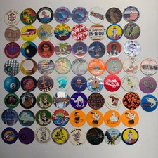 Vintage 1990s POG Lot 67 POGs Slammers Milk Caps Circle Collectibles - ALL SHOWN picture