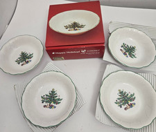 Nikko Happy Holidays FRUIT BOWL Christmas Tree 4 Set Japan Box 5.5