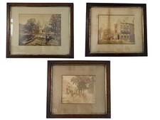 Set x3 19th Century Photographs Of Chelsea, Cadogan Pier, Cheyne Walk picture